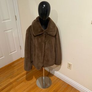 Bernardo Tan Faux Fur Jacket
